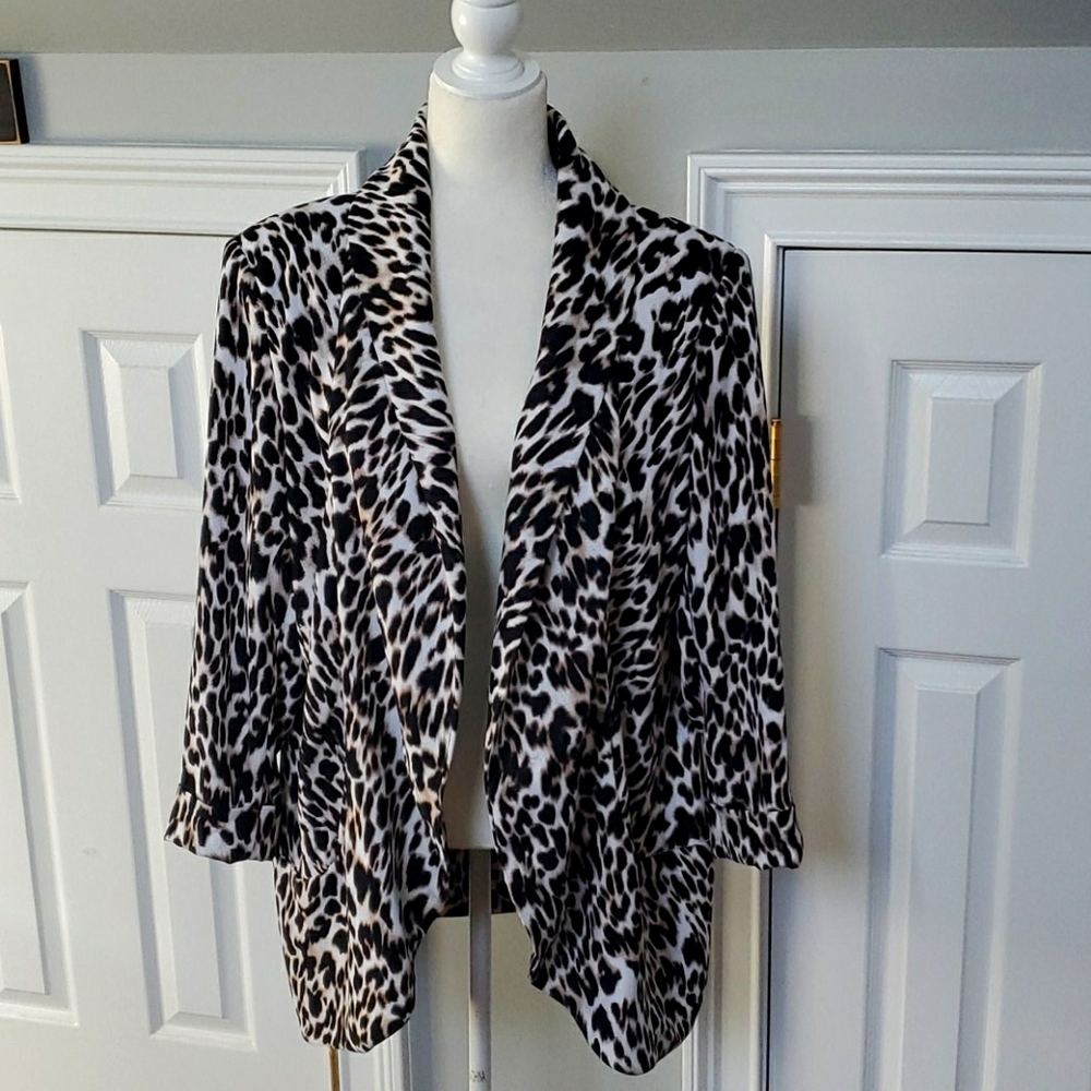 Calvin Klein Leopard Print Blazer
